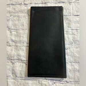VINTAGE SPLIT LEATHER MADE IN USA BLACK WALLET/HOLDER/PASSPORT